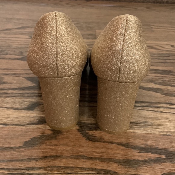 J. Adams Gold Jolie Shimmer Block Heels - Picture 3 of 7